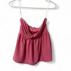 Pink Eyelet Women's Top
